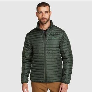 Eddie Bauer Green Puffer Packable Jacket